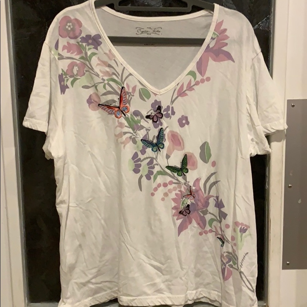 Butterfly Embroidered Shirt